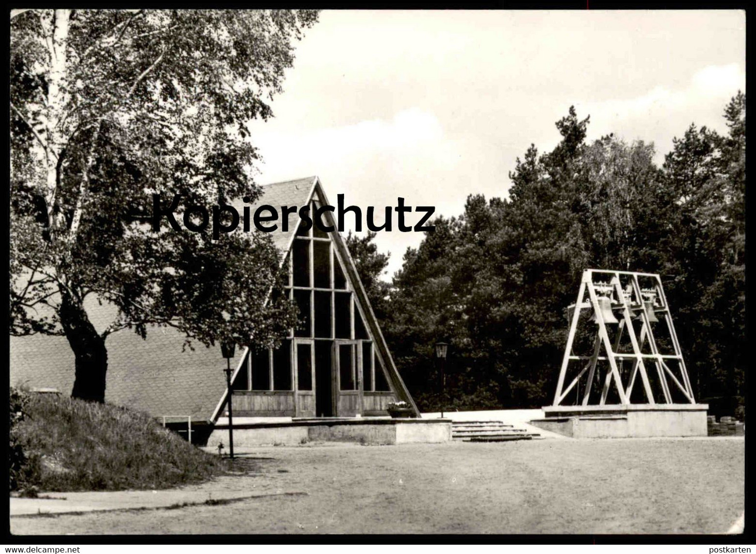 ÄLTERE POSTKARTE STORKOW KREIS BEESKOW JUGENDHEIM HIRSCHLUCH DER EV. KIRCHE BERLIN-BRANDENBURG KAPELLE GLOCKE GLOCKEN - Storkow