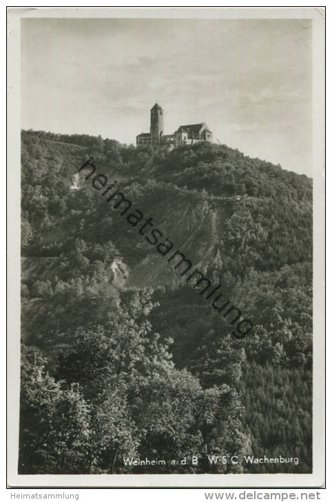 Weinheim - W.S.C. Wachenburg - Foto-AK - Verlag Karl G. Peters Darmstadt Gel. 1934 - Weinheim