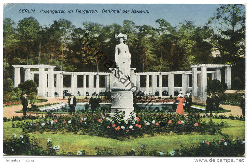 Berlin - Rosengarten Im Tiergarten - Denkmal Der Kaiserin - Tiergarten