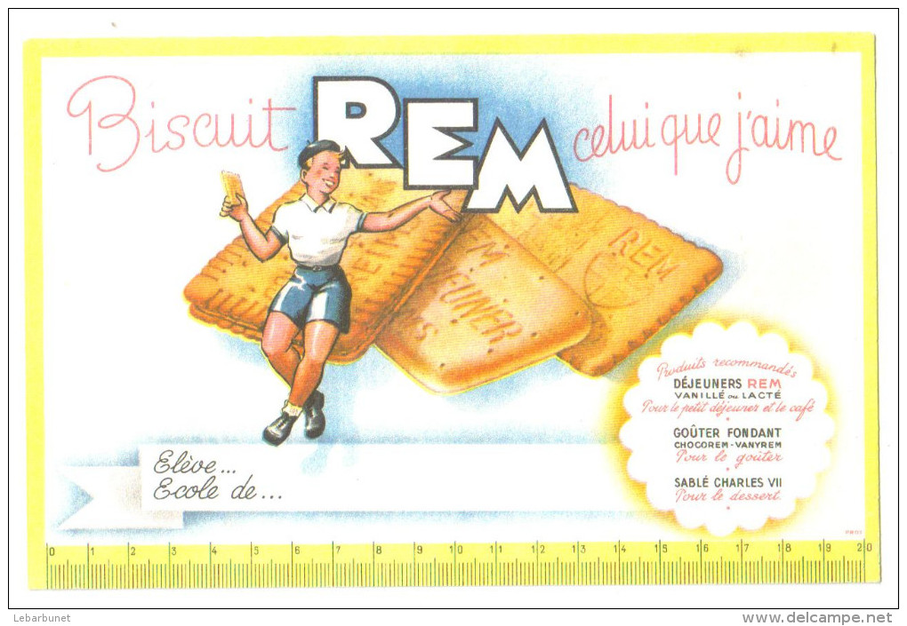 Buvard Ancien  Biscuit  "Biscuit Rem Celui Que J'aime" - B