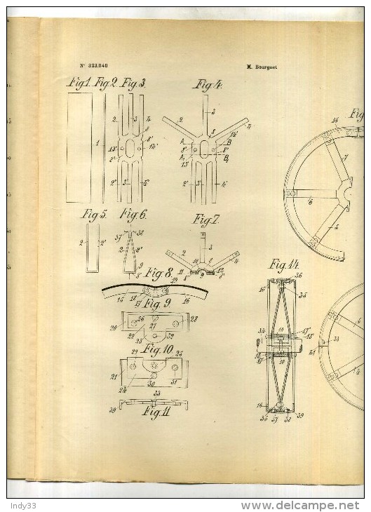 - NOUVELLE POULIE EN TÔLE . BREVET D´INVENTION DE 1902 . - Autres & Non Classés