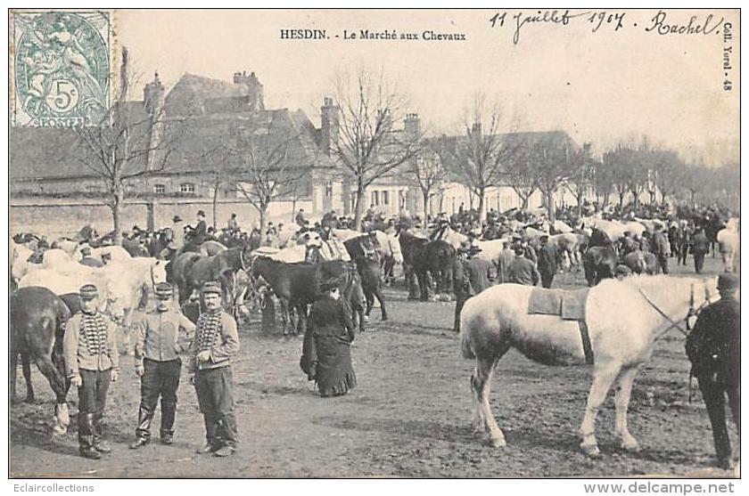 Hesdin     62          Le Marché Aux  Chevaux - Hesdin