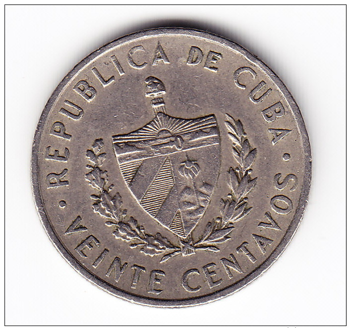 1962 Cuba 20 Centavos  Coin - Cuba