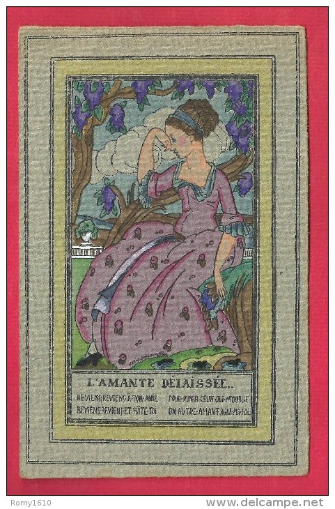 Denise Millon. Art - Déco L´amante Délaissée. Illustration Rare, Pochoir Sur Papier épais. 2 Scans. - Autres & Non Classés