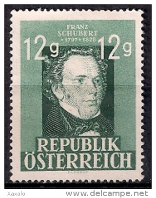 645B - Austria 1947 - Franz Schubert & Franz Grillparzer  Used - Usados