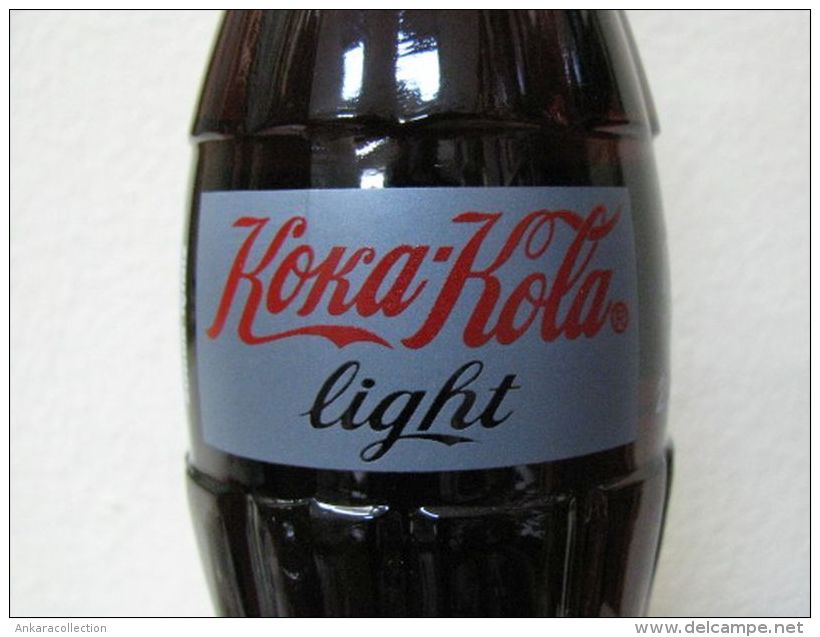 AC - 50th ANNIVERSARY OF COCA COLA LIGHT IN TURKEY EMPTY GLASS BOTTLE & CROWN CAP 250 Ml - Bottles