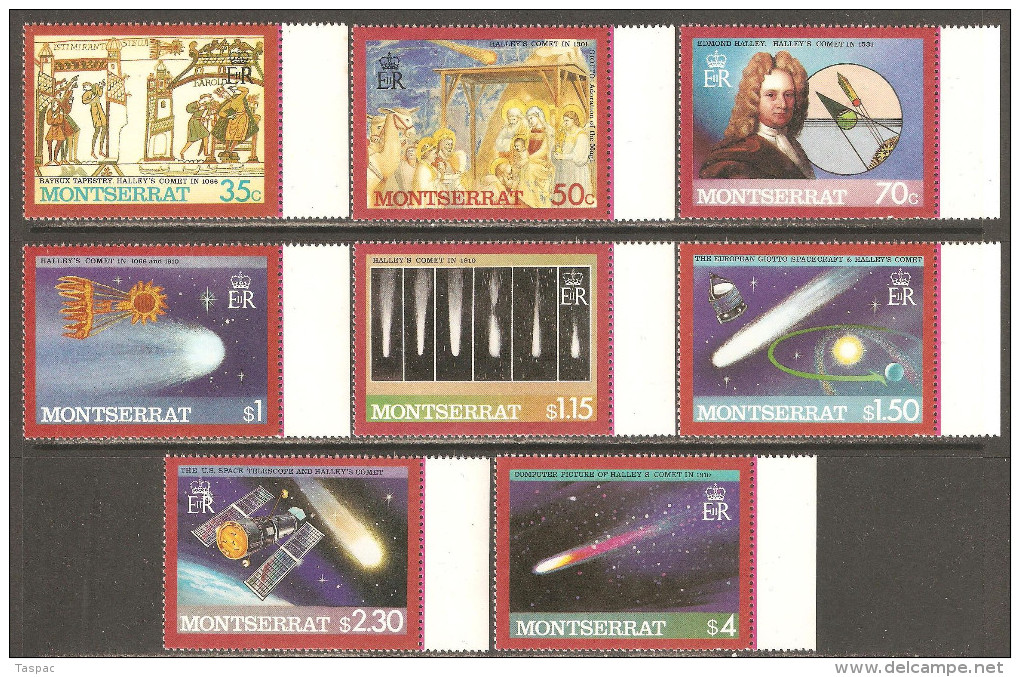 Montserrat 1986 Mi# 622-629 ** MNH - Halley’s Comet / Space - Montserrat