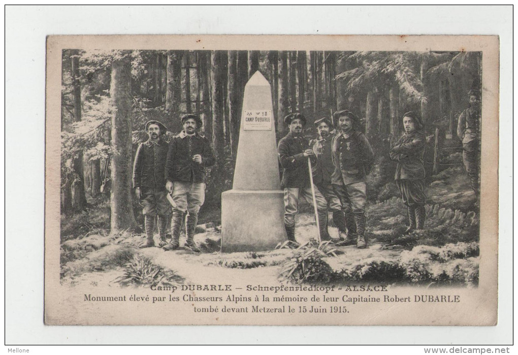 ALSACE -Chasseurs Alpins - Camp DUBARLE - Schnepfenridkopf - Guerre 1914-18 - 1914-18