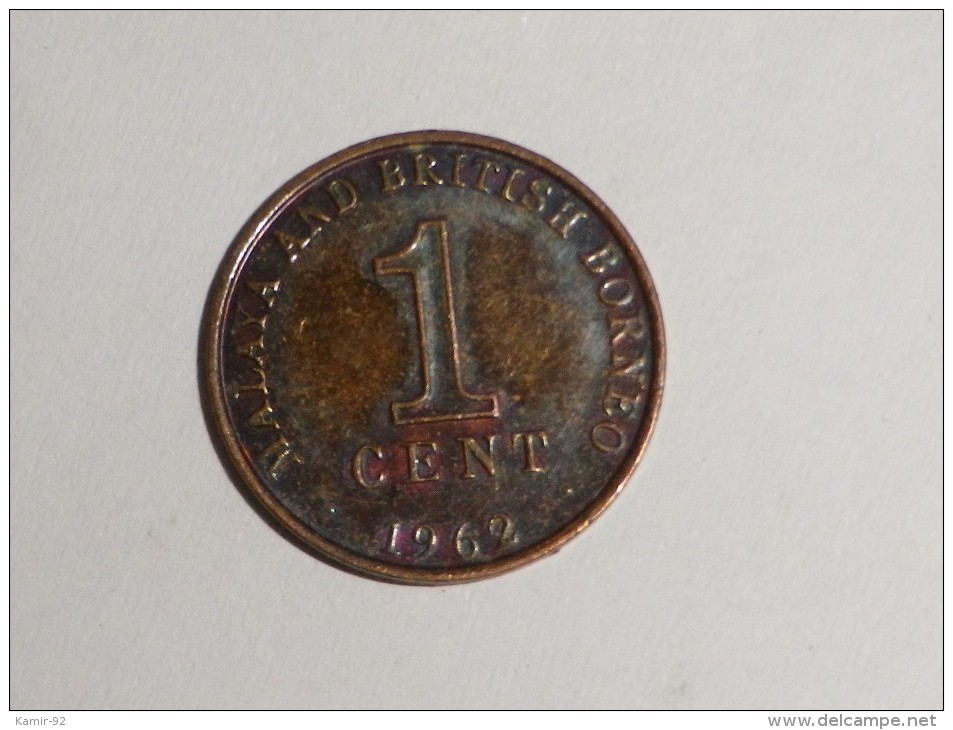 MALAYSIE         1 CENT 1962 KM.6 BRONZE     //          DOUBLE KRISS -TTB - Malaysia