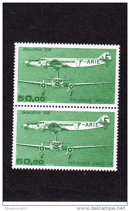 AVIATION - 2 TIMBRES NEUF DEWOITINE 338 - TRIMOTEUR - SANS TRACE DE CHARNIERE - - 1960-.... Mint/hinged