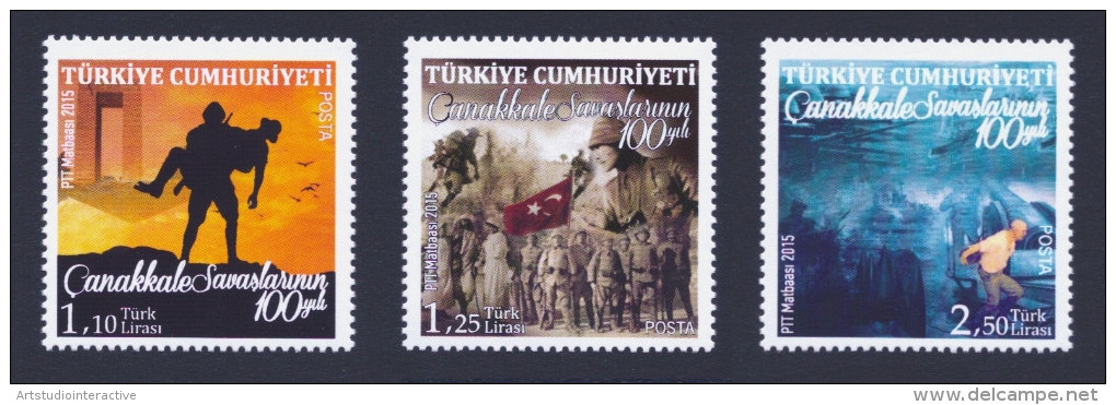 2015 TURKEY "GALLIPOLI / CENTENARY OF WWI" SINGOLI MNH - Neufs