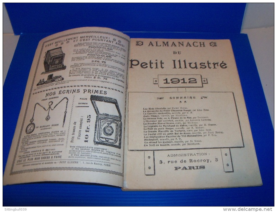 Almanach Du Petit Illustré 1912. 1ère De Couv,dessin CO De Nicolson + Footit Et Chocolat Les Célèbres Clowns.Offenstadt - Agendas & Calendriers