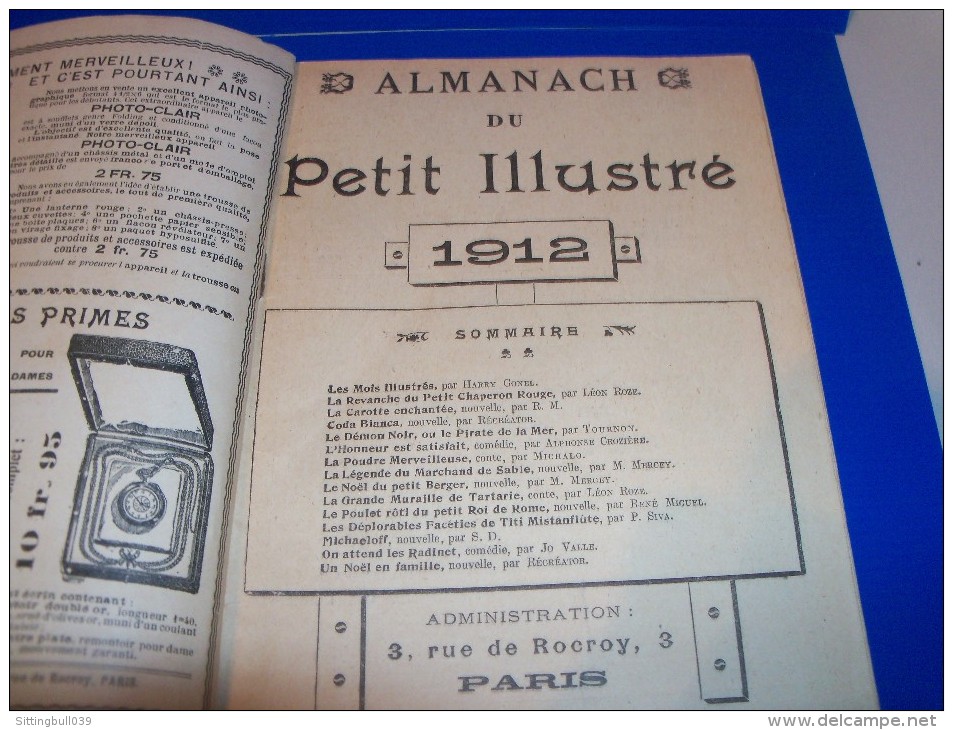 Almanach Du Petit Illustré 1912. 1ère De Couv,dessin CO De Nicolson + Footit Et Chocolat Les Célèbres Clowns.Offenstadt - Agendas & Calendriers