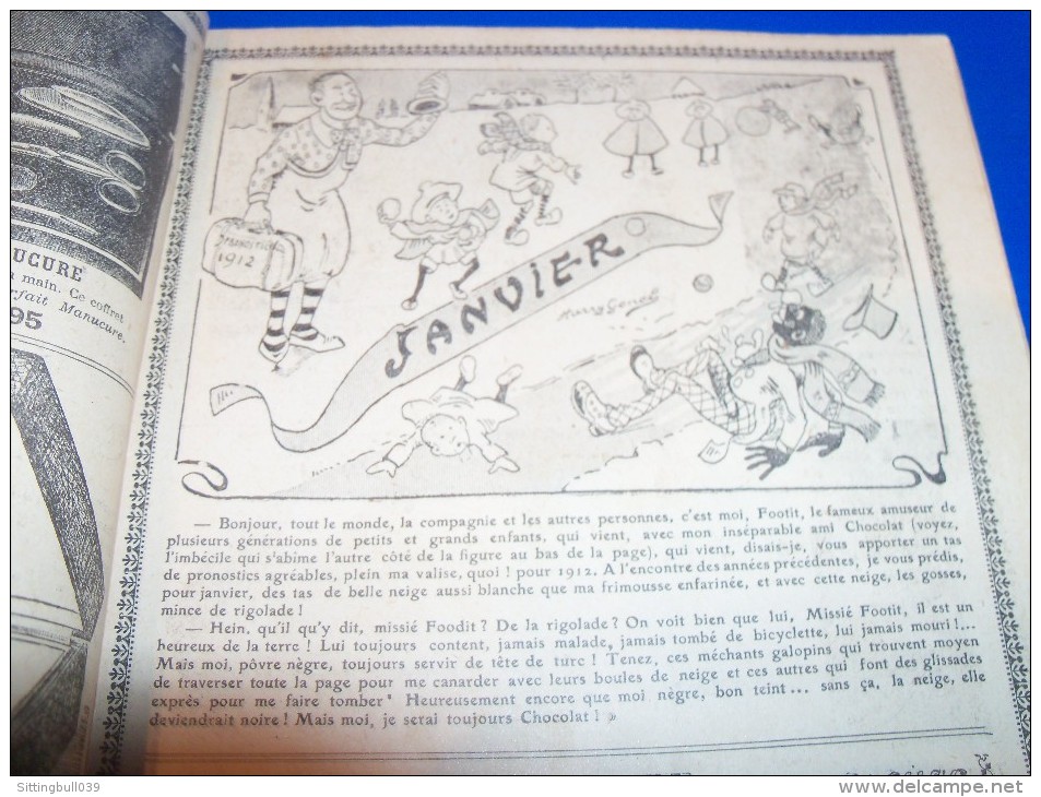 Almanach Du Petit Illustré 1912. 1ère De Couv,dessin CO De Nicolson + Footit Et Chocolat Les Célèbres Clowns.Offenstadt - Agendas & Calendriers