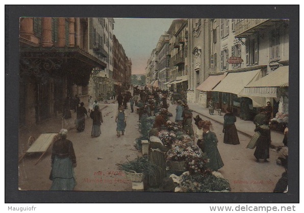 DF / 06 ALPES MARITIMES / NICE / LE MARCHÉ AUX FLEURS / TRES ANIMÉE / CIRCULÉE EN 1910 - Marchés, Fêtes