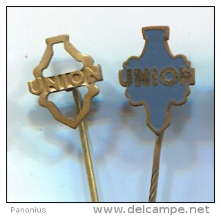 UNION - Vintage Pin, Badge, 2 Pieces - Autres & Non Classés