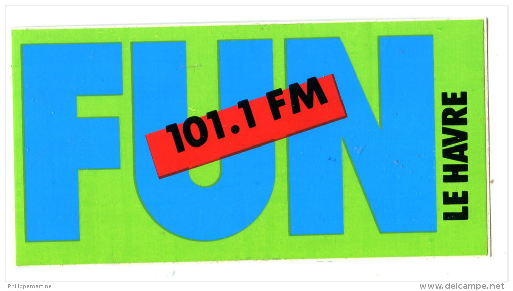 Autocollant FUN 101.1 FM Le Havre - Adesivi