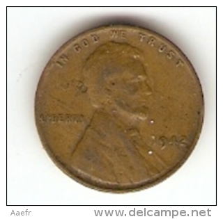 Monnaie - Etats-Unis - 1 Cent - 1942 - 1909-1958: Lincoln, Wheat Ears Reverse