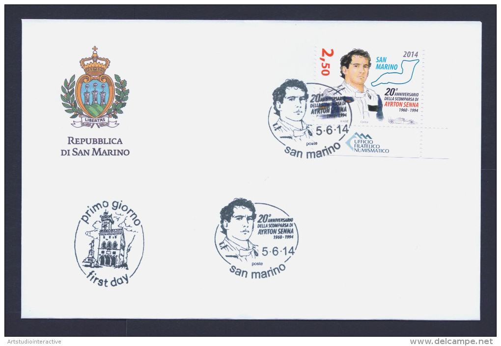 2014 SAN MARINO "AYRTON SENNA" FDC - FDC