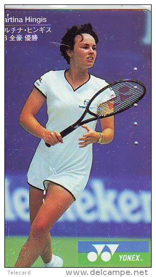 Télécarte Japon * Sport  * TENNIS (1918)  MARTINA HINGIS * PHONECARD JAPAN * TELEFONKARTE * - Sport