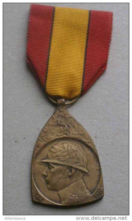 BELGIO 1914-1918, MEDAGLIA DI BRONZO DELLA GRANDE GUERRA - Bélgica