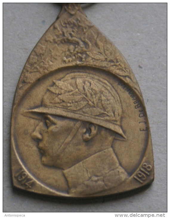 BELGIO 1914-1918, MEDAGLIA DI BRONZO DELLA GRANDE GUERRA - Belgio