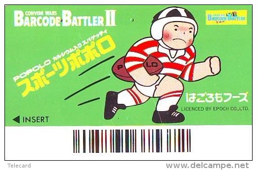 Télécarte  JAPON RUGBY (655) BARCODE  BATTLER II * Sport Japan Phonecard * Telefonkarte Japan  * SPORT * - Sport