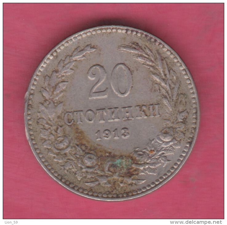 F5428 / - 20 Stotinki - 1913 - Bulgaria Bulgarie Bulgarien Bulgarije - Coins Monnaies Munzen - Bulgaria