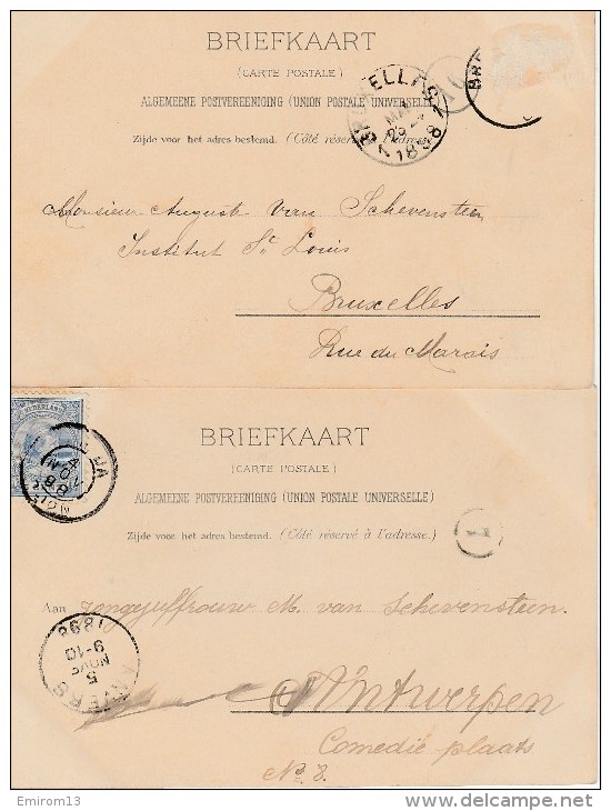 Breda 2 Cartes Paleis S' Gravenhage & Paleis Oranje Nassau 1898 - Breda