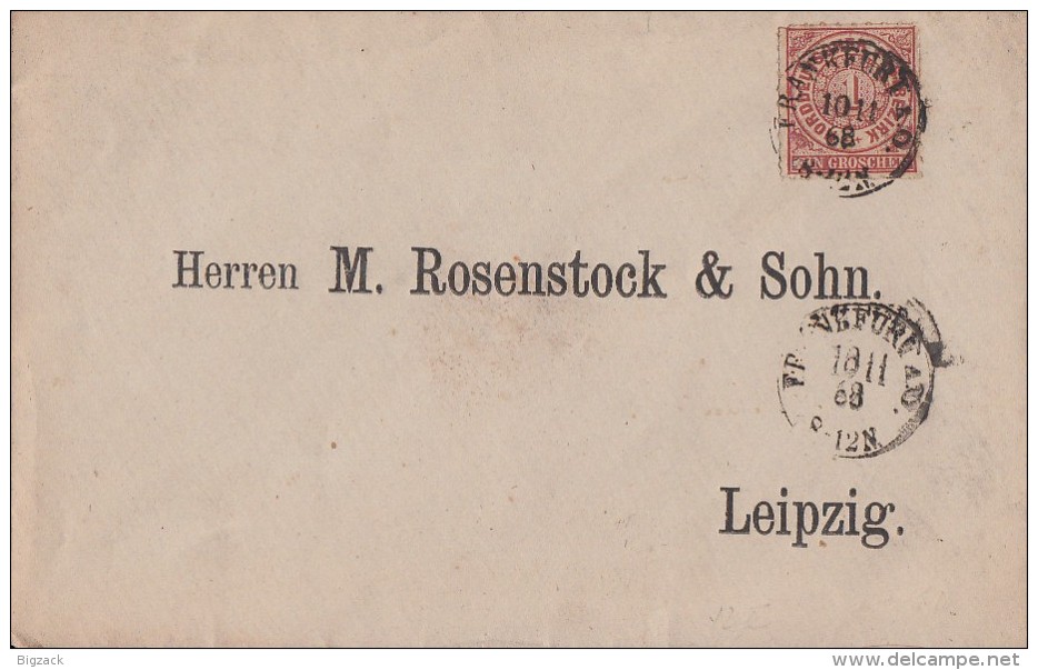 NDP Brief EF Minr.4 K1 Frankfurt A. O. 18.11.68 Gel. Nach Leipzig - Sonstige & Ohne Zuordnung