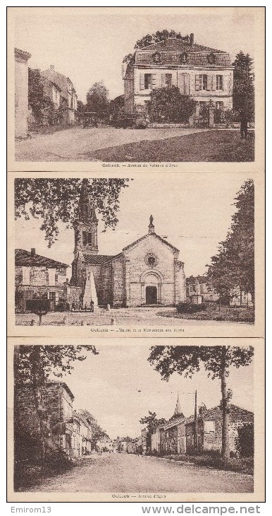 82 Golfech L'eglise Et Le Monument " LU Byrrh " Avenue D'agen & Avenue De Valence D'agen - Autres & Non Classés