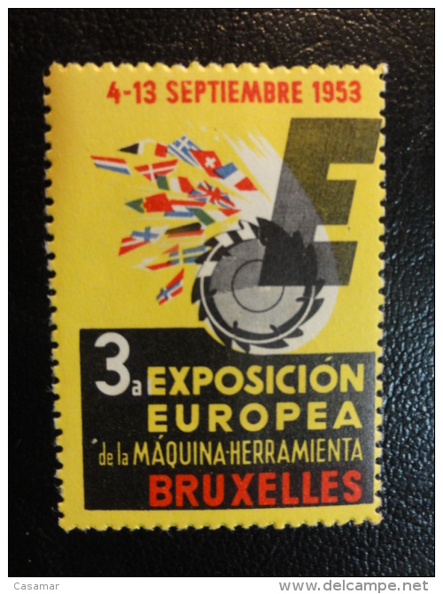 1953 Spanish Language Europa Vignette Poster Stamp Label Belgium - Erinnophilie [E]
