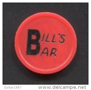 Café Bill;s Bar.   Netherlands   (  Plastiek Jeton / For Grade And Details, Please See Photo ) ! - Other & Unclassified
