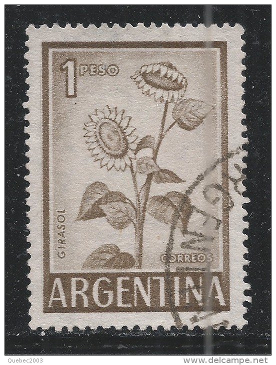 Argentina 1961. Scott #690 (U) Sunflower - Oblitérés