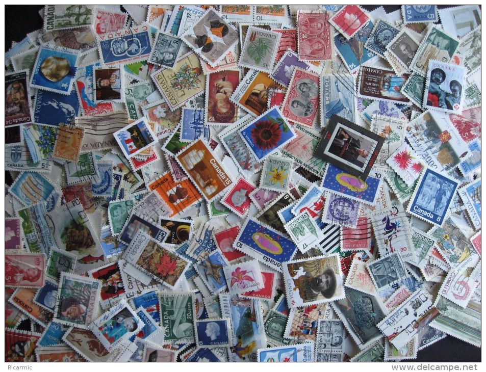 CANADA Colossal Mixture (duplicates,mixed Condition) 2,000 Spread Out 35% Comemoratives, 65% Definitives - Lots & Kiloware (mixtures) - Min. 1000 Stamps