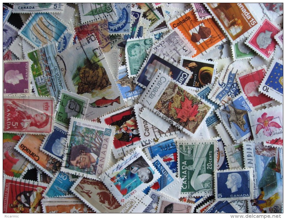 CANADA Colossal Mixture (duplicates,mixed Condition) 2,000 Spread Out 35% Comemoratives, 65% Definitives - Vrac (min 1000 Timbres)