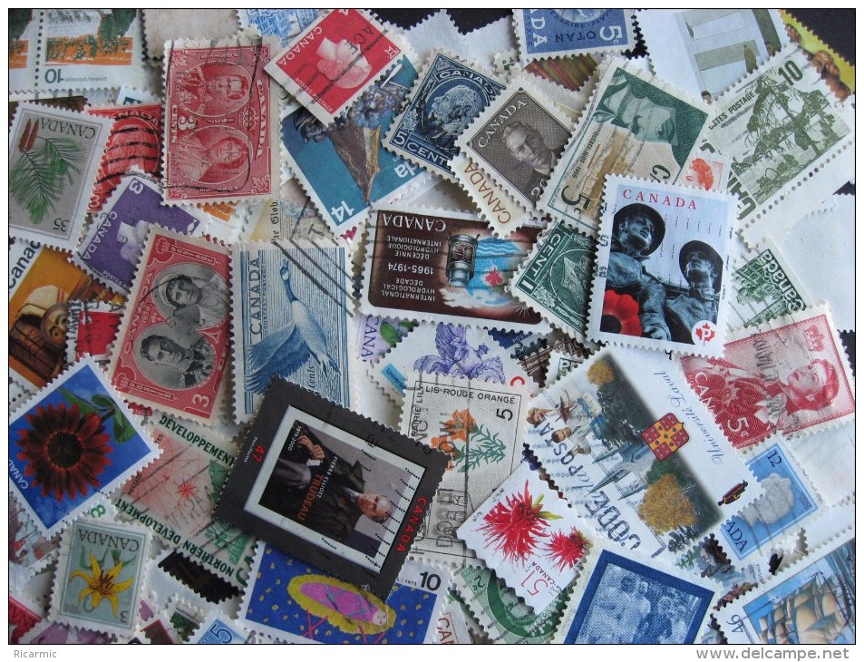 CANADA Colossal Mixture (duplicates,mixed Condition) 2,000 Spread Out 35% Comemoratives, 65% Definitives - Lots & Kiloware (mixtures) - Min. 1000 Stamps