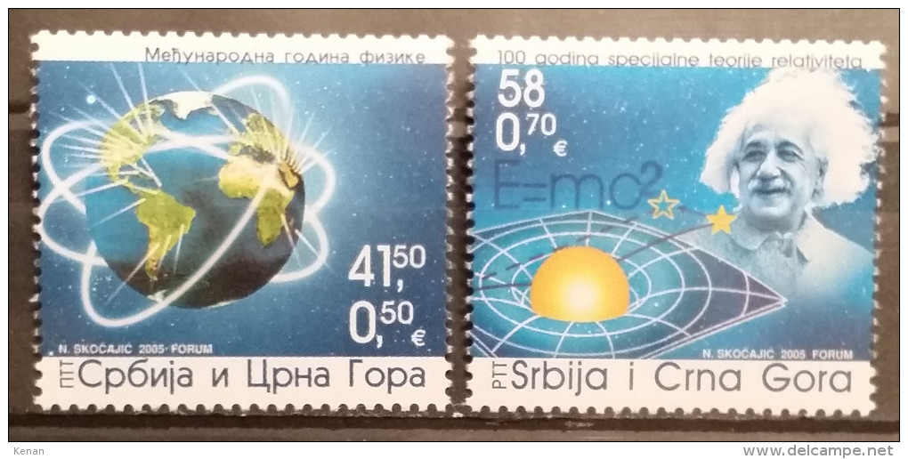 Yugoslavia/ Serbia And Montenegro/, 2005, MI: 3283/84 (MNH) - Albert Einstein