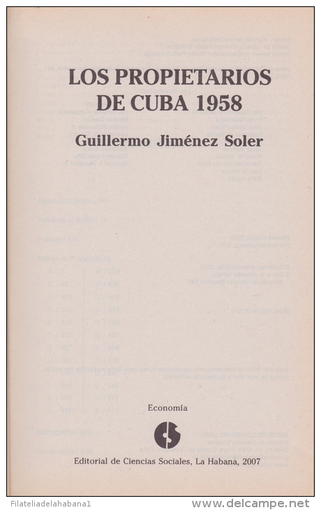 LIT-16 LOS PROPIETARIOS DE CUBA. GUILLERMO JIMENEZ. 2007. - Cultural