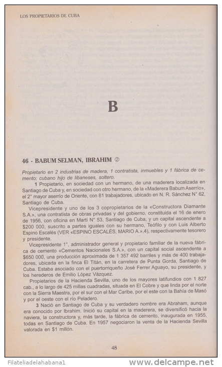 LIT-16 LOS PROPIETARIOS DE CUBA. GUILLERMO JIMENEZ. 2007. - Cultural