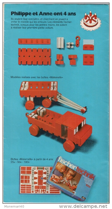 FISCHERTECHNIK - "LE GRAND JEU DE CONSTRUCTION AUX POSSIBILITES ILLIMITEES" - Dépliant. - Fischertechnik