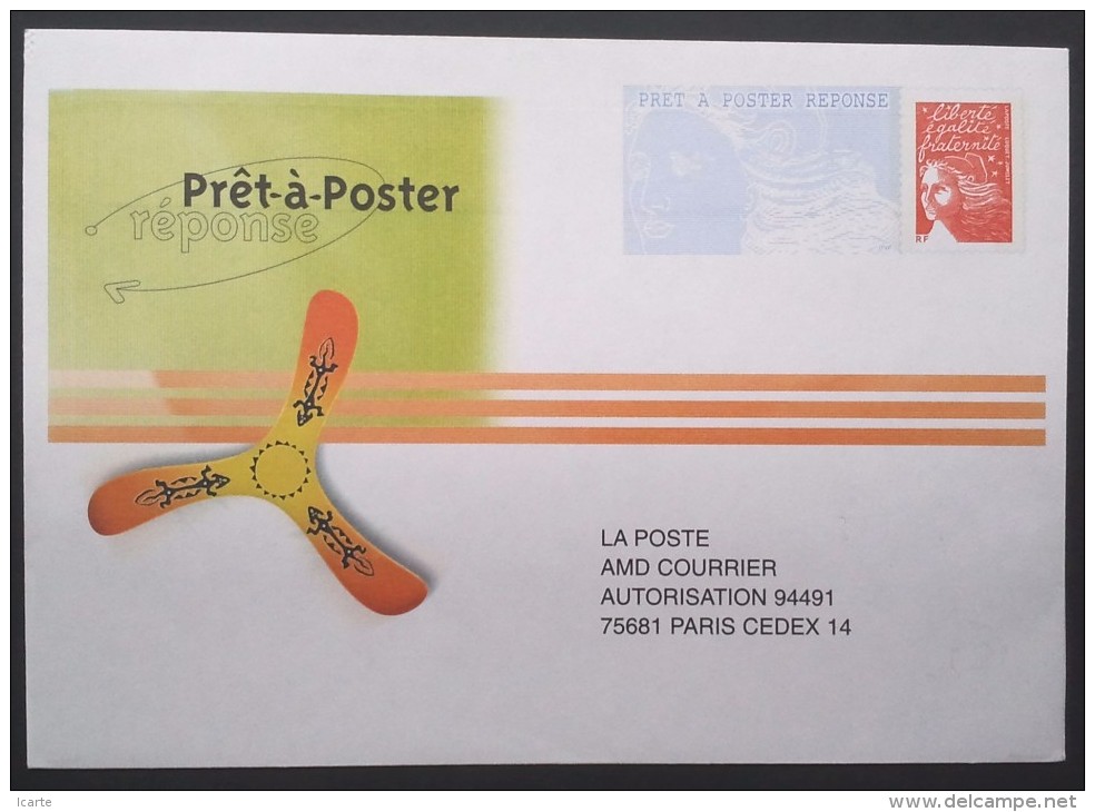 PAP Réponse MARIANNE De LUQUET AMD LA POSTE PARIS Illustration Boomerang - Prêts-à-poster:Answer/Luquet