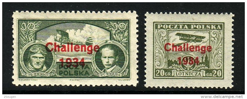 POLAND 1934 Michel No 289-290  Set  MNH - Unused Stamps