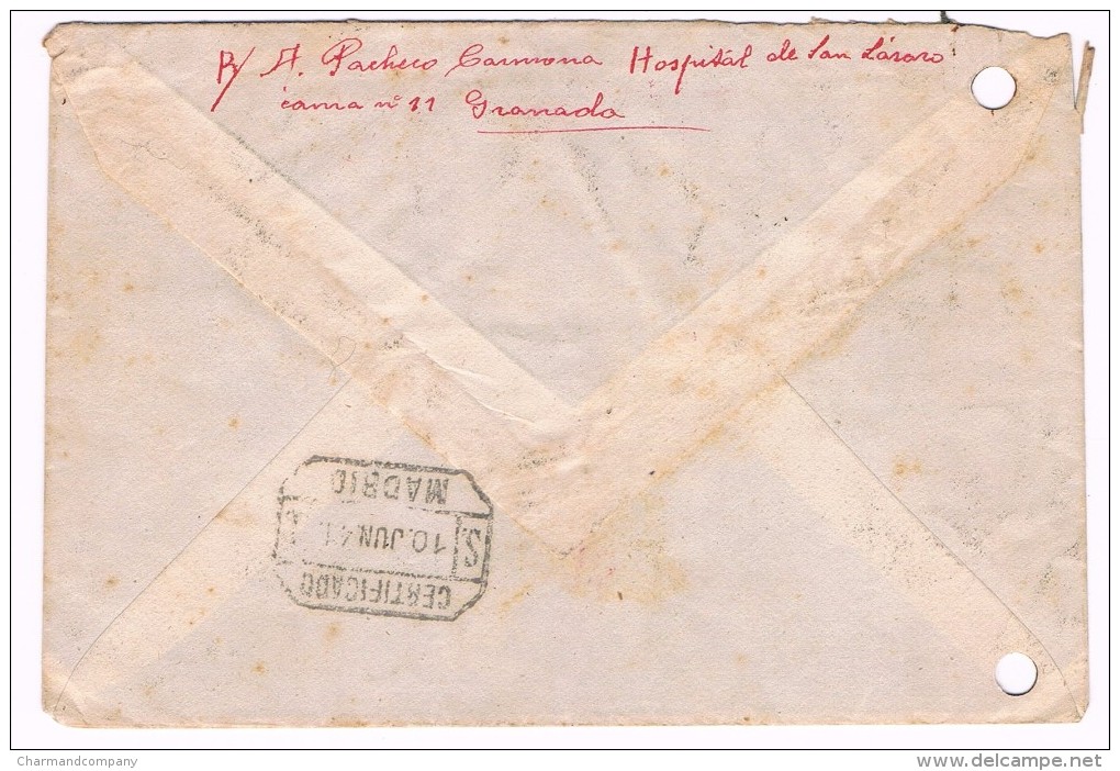 1941, De Sevilla à Bruxelles - 2 Scans - Guerre 40-45 (Lettres & Documents)