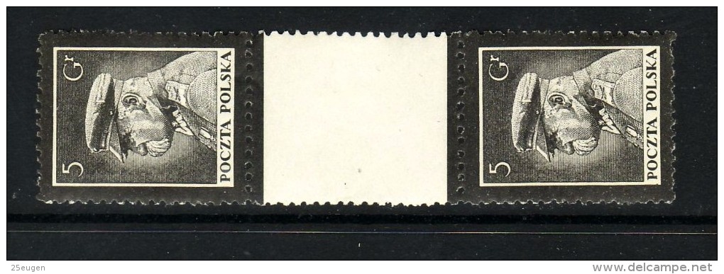 POLAND 1935  MICHEL NO 294 GUTTER PAIR  MNH - Unused Stamps