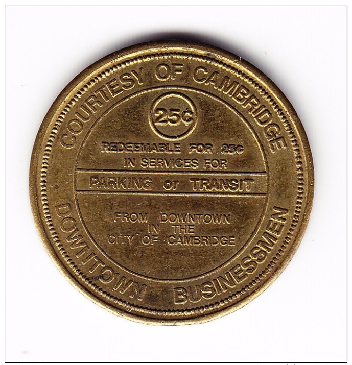 Cambridge Ontario Parking/Transit Token - Canada