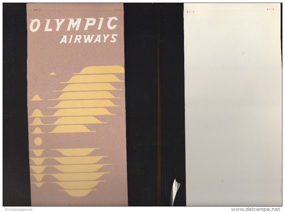 DOC2) OLIMPIC  AIRWAYS CARDBOARD  1954? - Altri & Non Classificati