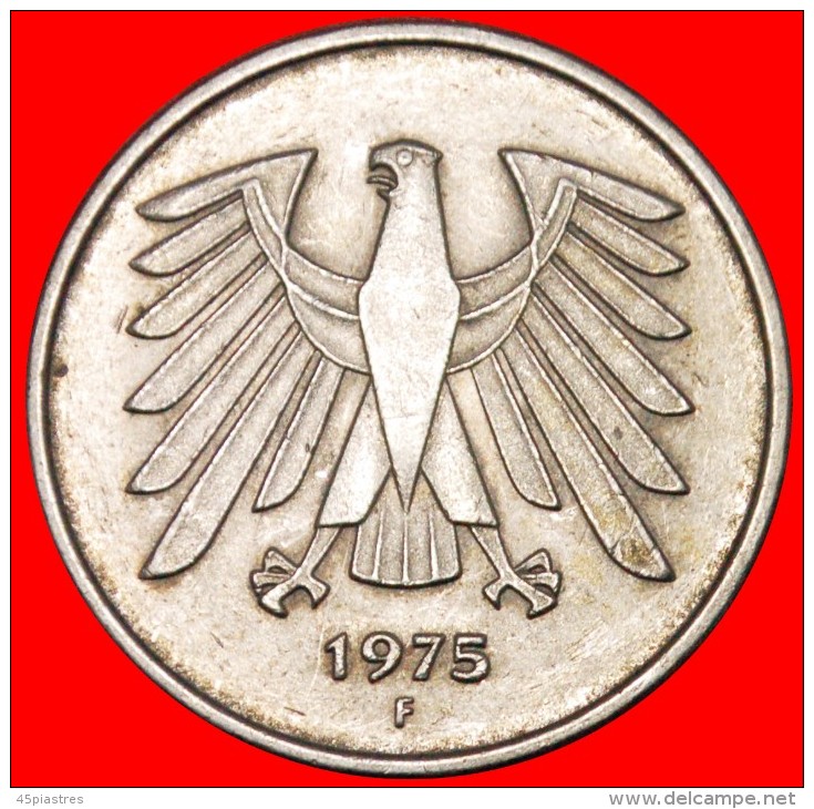 &#9733;EAGLE: GERMANY &#9733; 5 MARKS 1975F! LOW START&#9733;NO RESERVE! - 5 Marcos