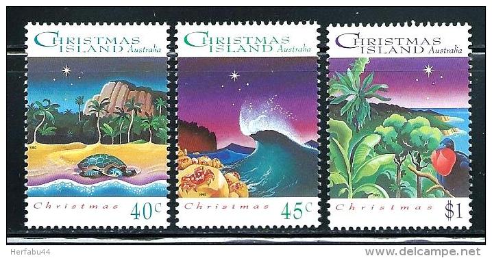 Christmas Islands     "Christmas 1993"      Set    SC# 354-56   MNH** - Christmas Island