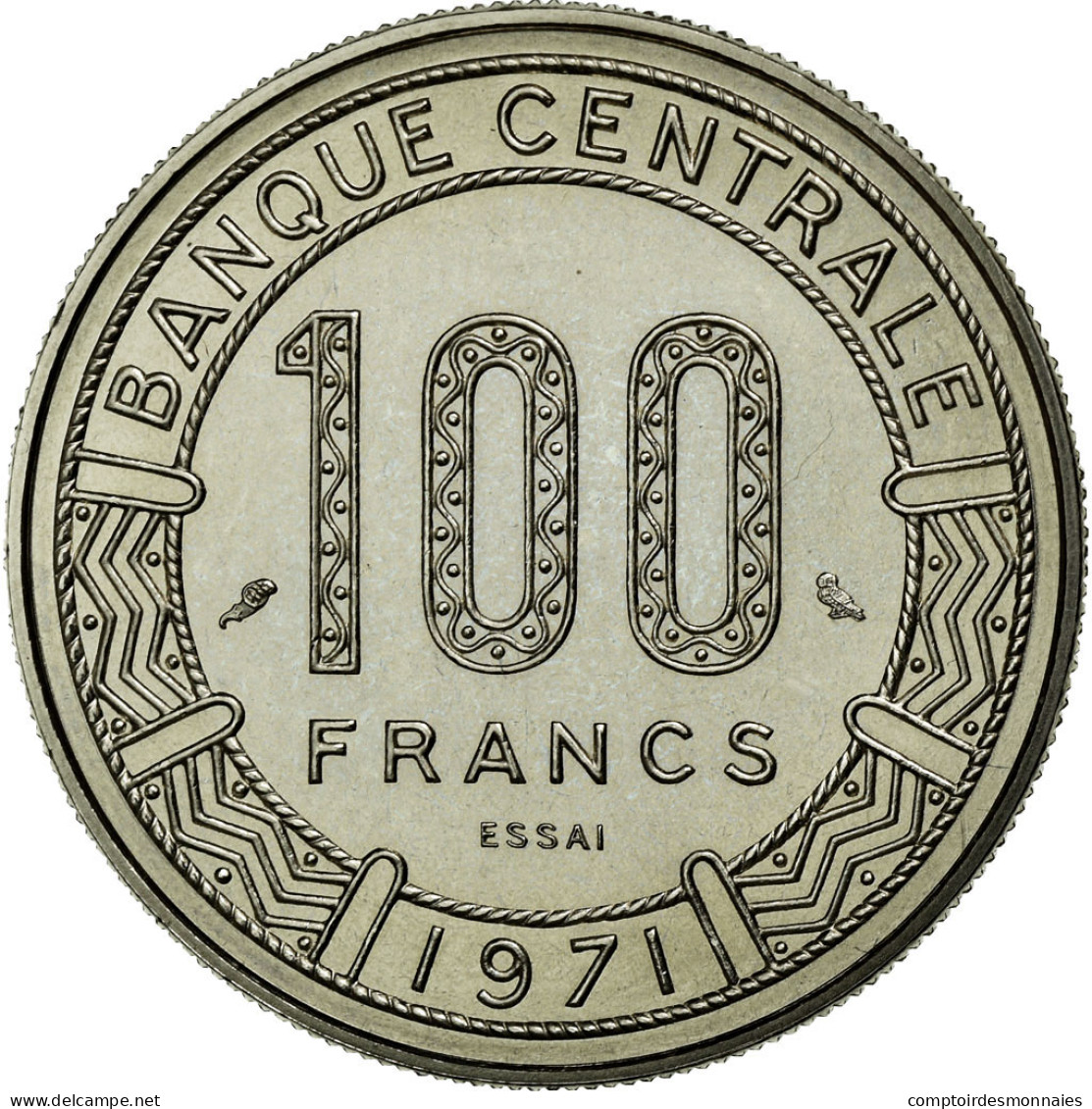 Monnaie, Chad, 100 Francs, 1971, Paris, FDC, Nickel, KM:E3 - Tsjaad